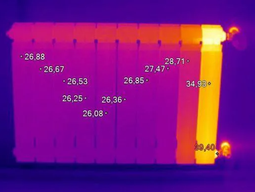 Тепловизор до регенерации — неравномерный прогрев